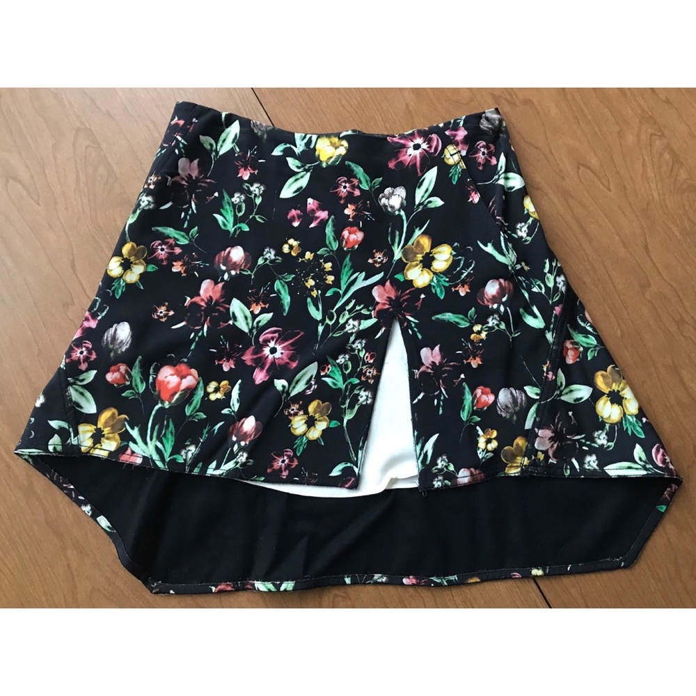 3.1 Phillip Lim Floral Print Silk Mini Skirt